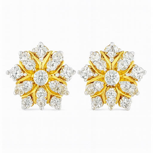 Best Diamond Starflower Studs in Meerut | Savya Jewels