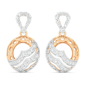 Best Dual-Tone Wave Diamond Drop Tops in Meerut | Savya Jewels
