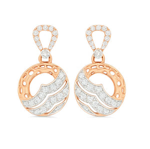Modern Swirl Dual-Tone Diamond Tops | Savya Jewels | 18-kt-gold