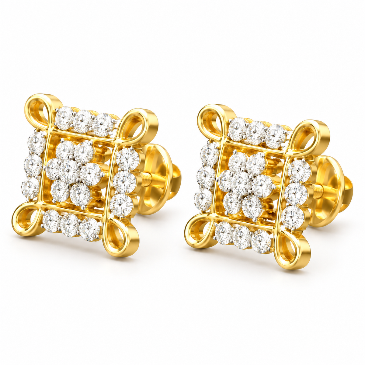 Ornate Floral Diamond Tops
