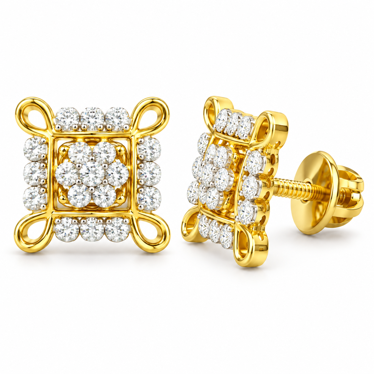 Ornate Floral Diamond Tops