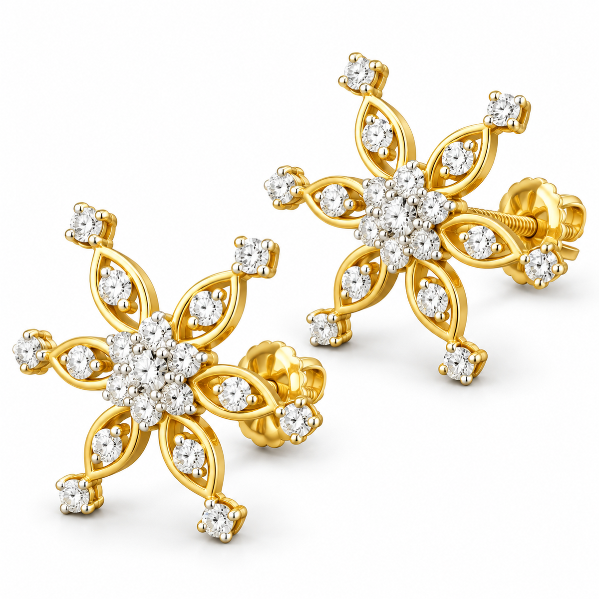 Gold Diamond Swirl Design Tops