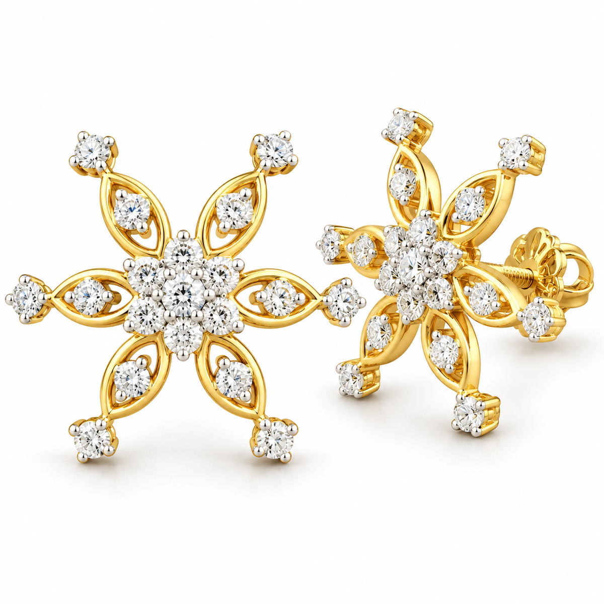 Gold Diamond Swirl Design Tops