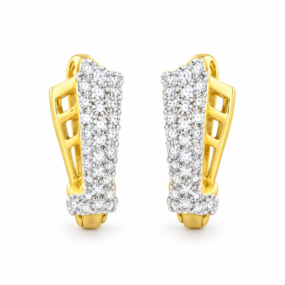 Brilliant Cut Diamond Bali Earrings 0.28 Ct | 18Kt Gold | Savya Jewels