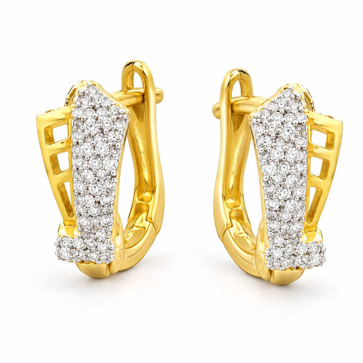 Brilliant Cut Diamond Bali Earrings 0.28 Ct | 18Kt Gold | Savya Jewels