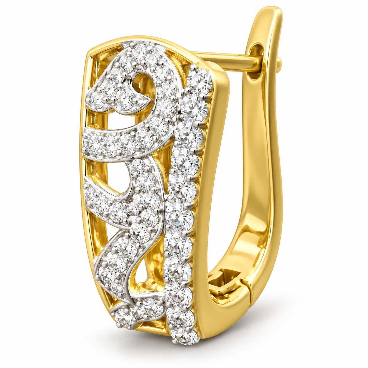 Brilliant Cut Diamond Bali Earrings 1.15 Ct | 14Kt Gold | Savya Jewels