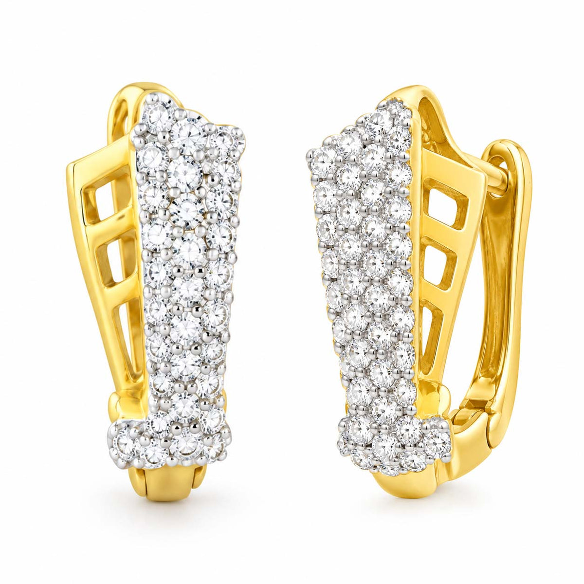Brilliant Cut Diamond Bali Earrings 0.28 Ct | 18Kt Gold | Savya Jewels