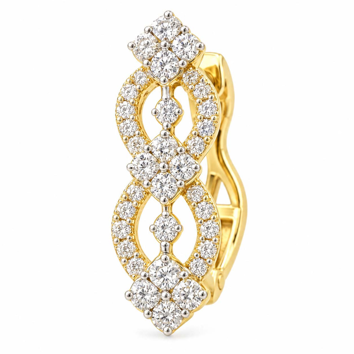 Brilliant Cut Diamond Bali Earrings 0.82 Ct | 18Kt Gold | Savya Jewels
