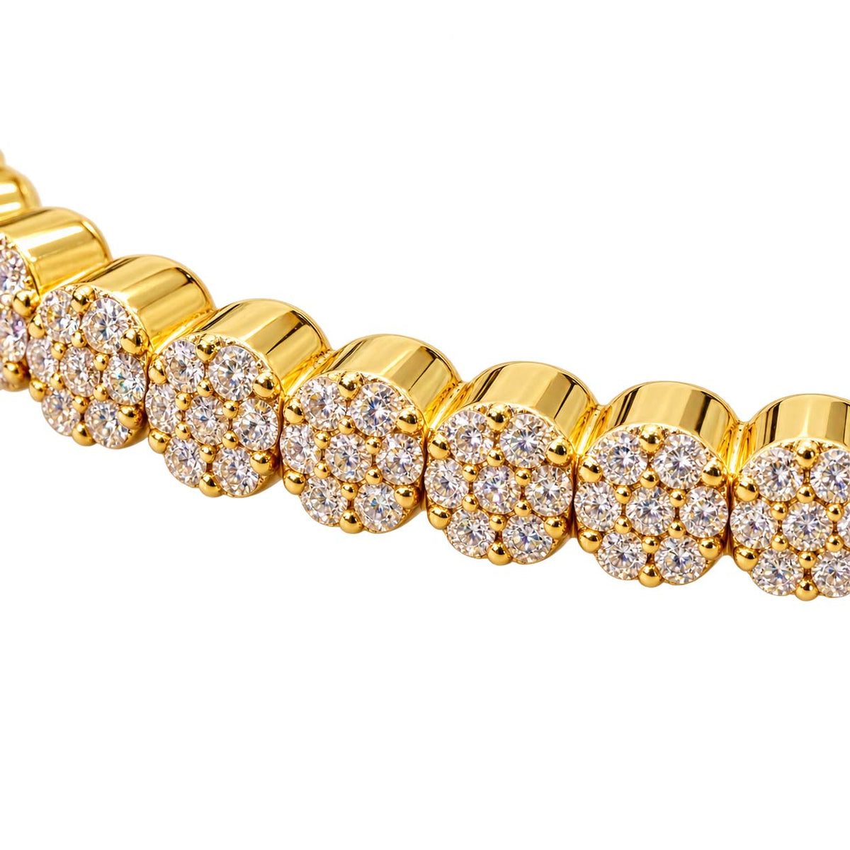 7.685 Ct Diamond Bangles in Yellow Gold | Savya Jewels
