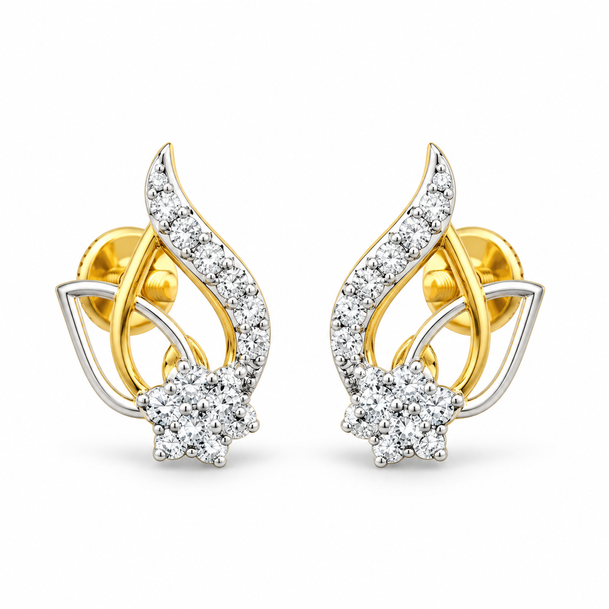 Twirl Petal Gold & Diamond Tops