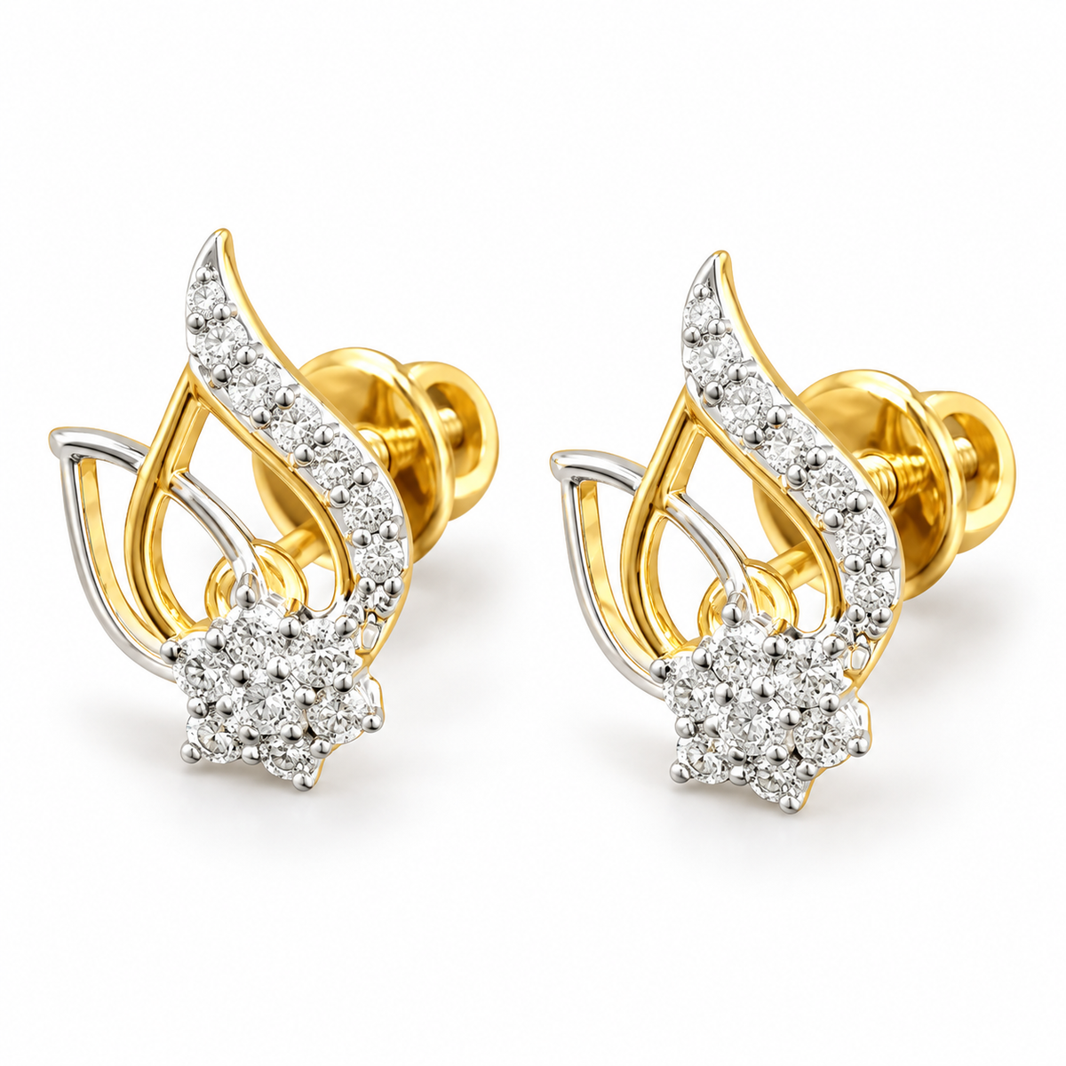 Twirl Petal Gold & Diamond Tops