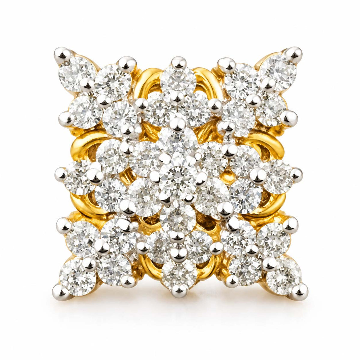 Signature Marquise Diamond Studs – Dual Tone