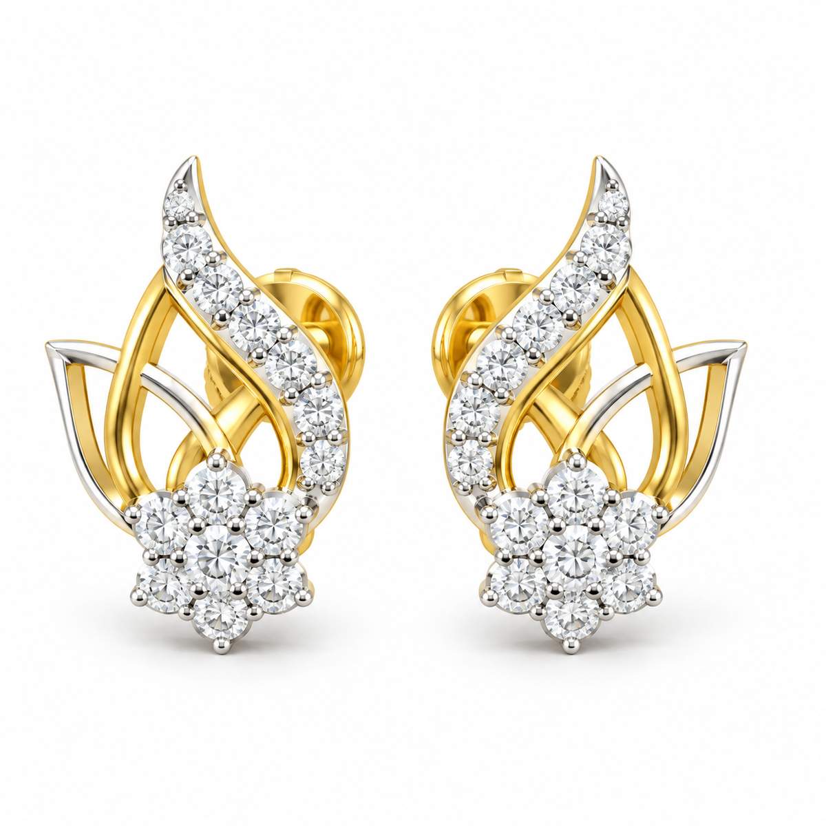 Twirl Petal Gold & Diamond Tops