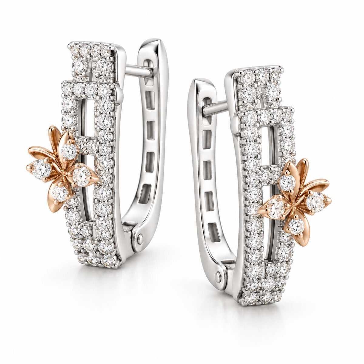 Brilliant Diamond Bali Earrings – 0.80 Ct Diamonds in 14Kt Gold for Effortless Everyday Glamour