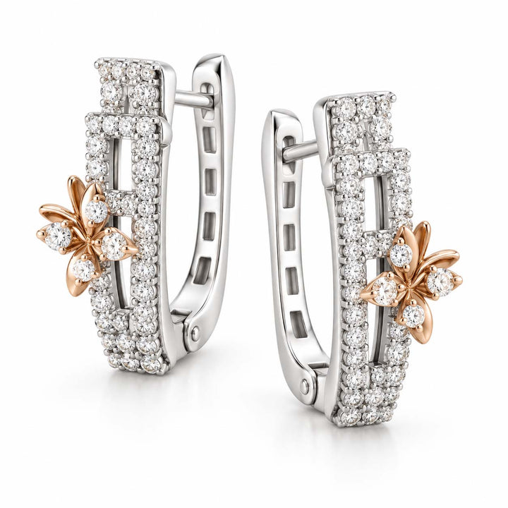 Brilliant Diamond Bali Earrings – 0.80 Ct Diamonds in 14Kt Gold for Effortless Everyday Glamour