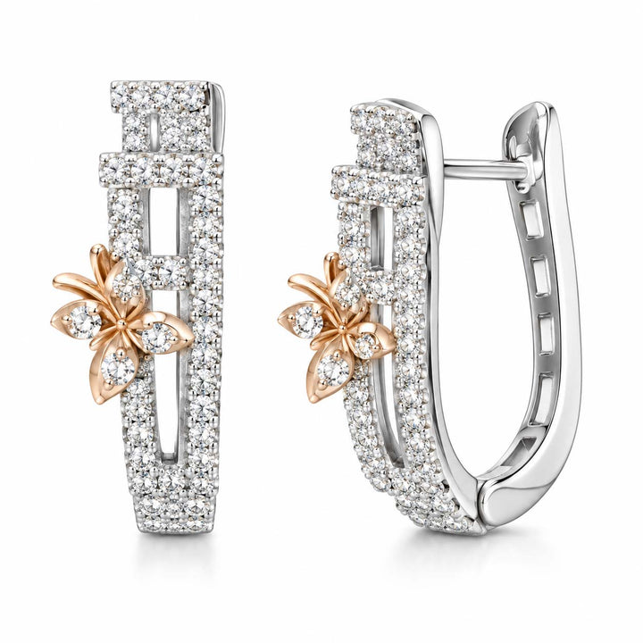 Brilliant Diamond Bali Earrings – 0.80 Ct Diamonds in 14Kt Gold for Effortless Everyday Glamour