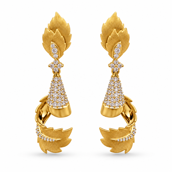 Leaf Twist Diamond Drop Tops