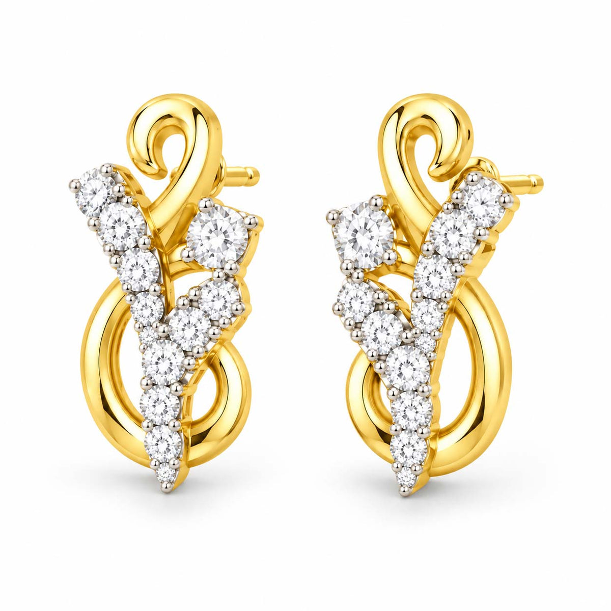 Elegant V-Curve Diamond Tops
