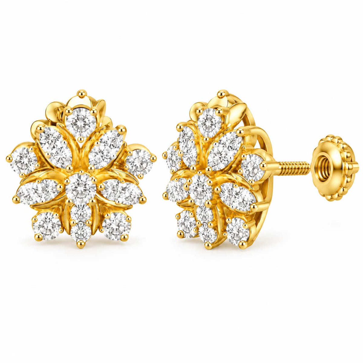 Diamond Starflower Studs