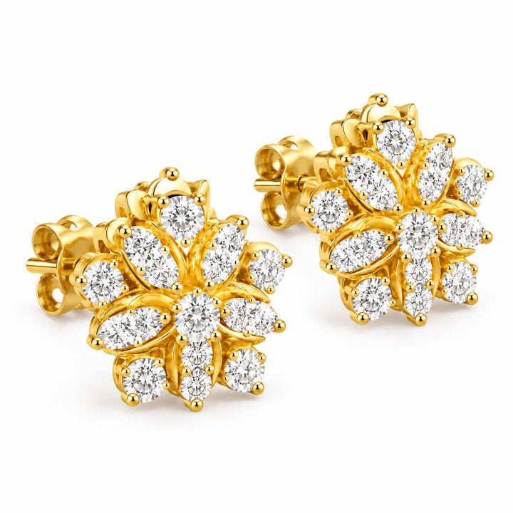 Diamond Starflower Studs