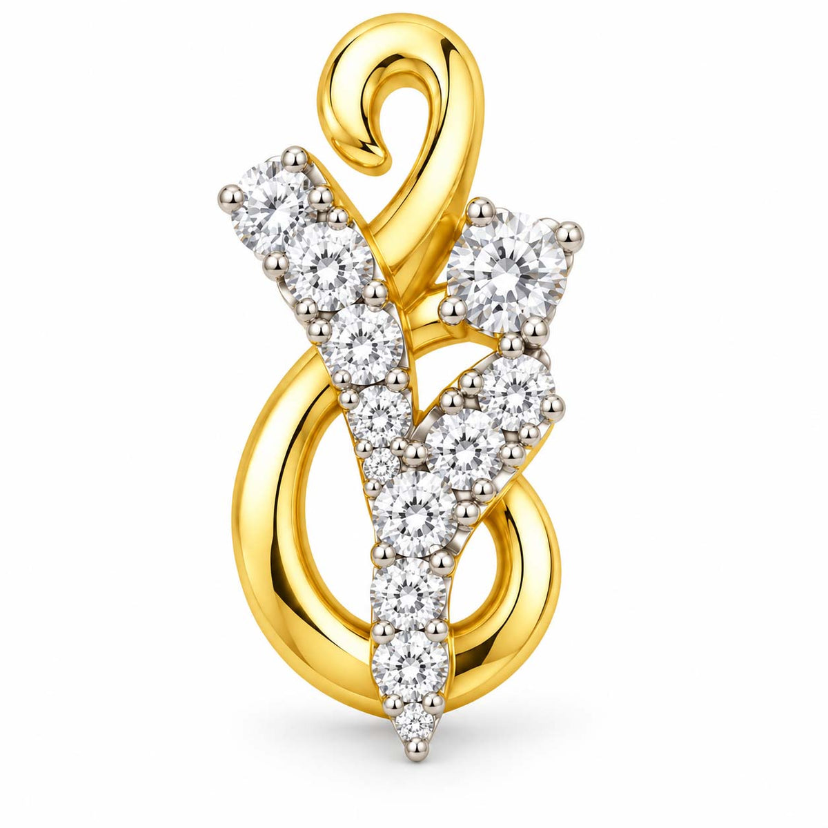 Elegant V-Curve Diamond Tops