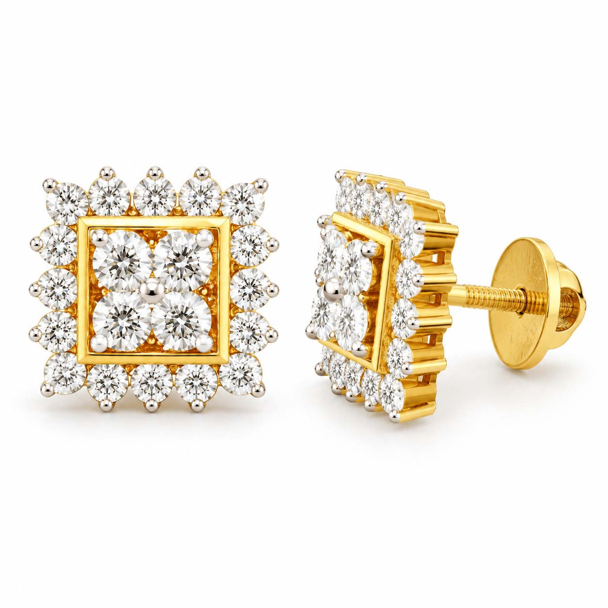 Diamond Swirl Design Gold Tops