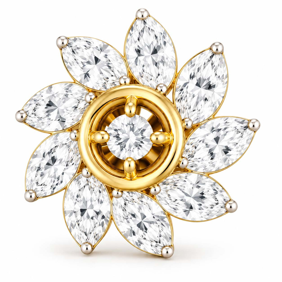 Floral Radiance Diamond Earrings