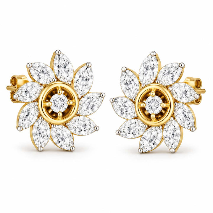 Floral Radiance Diamond Earrings