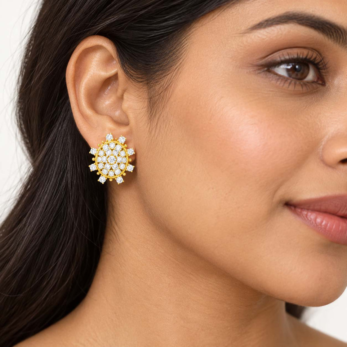 Premium Yellow Gold Round Diamond Tops