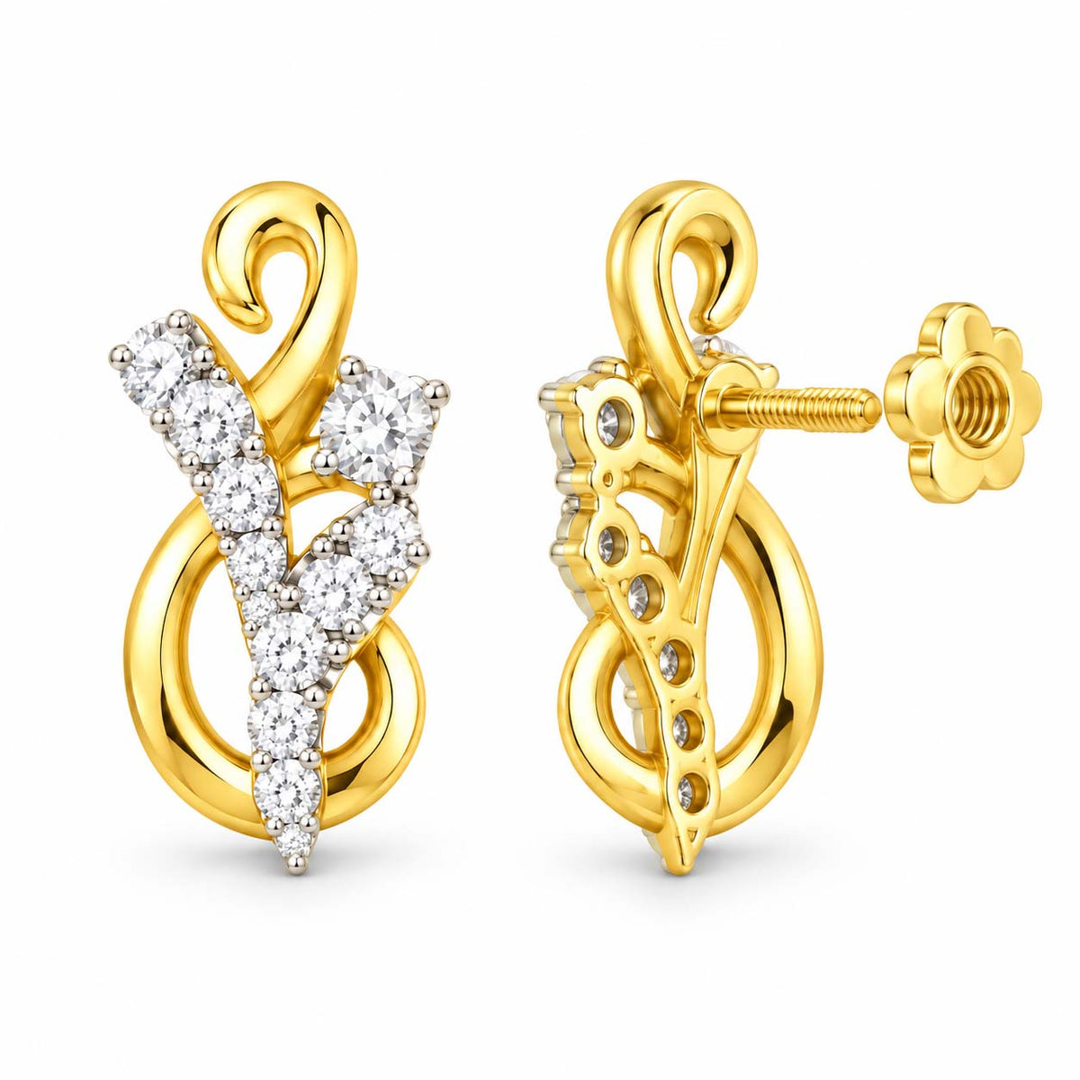 Elegant V-Curve Diamond Tops