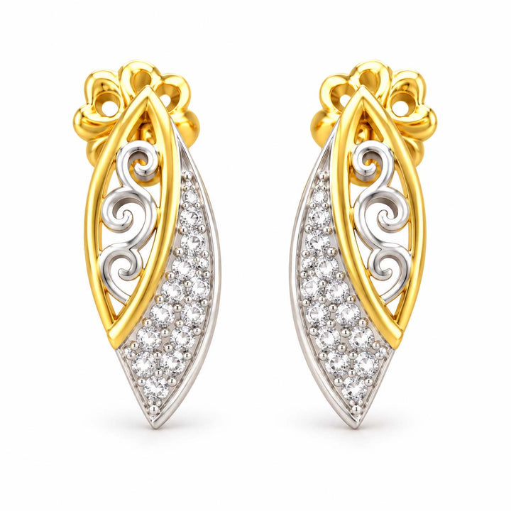 Elegant Gold & Diamond Marquise Tops
