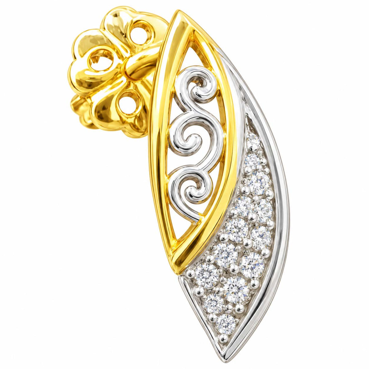 Elegant Gold & Diamond Marquise Tops