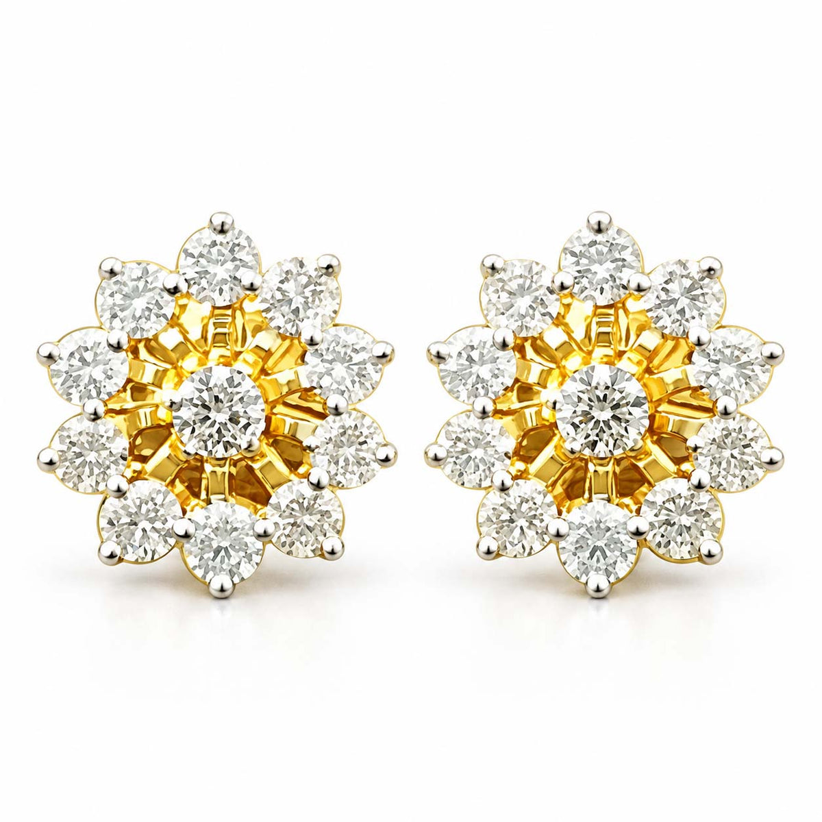 Elegant Gold Diamond Tops With Cut-Work Detailing