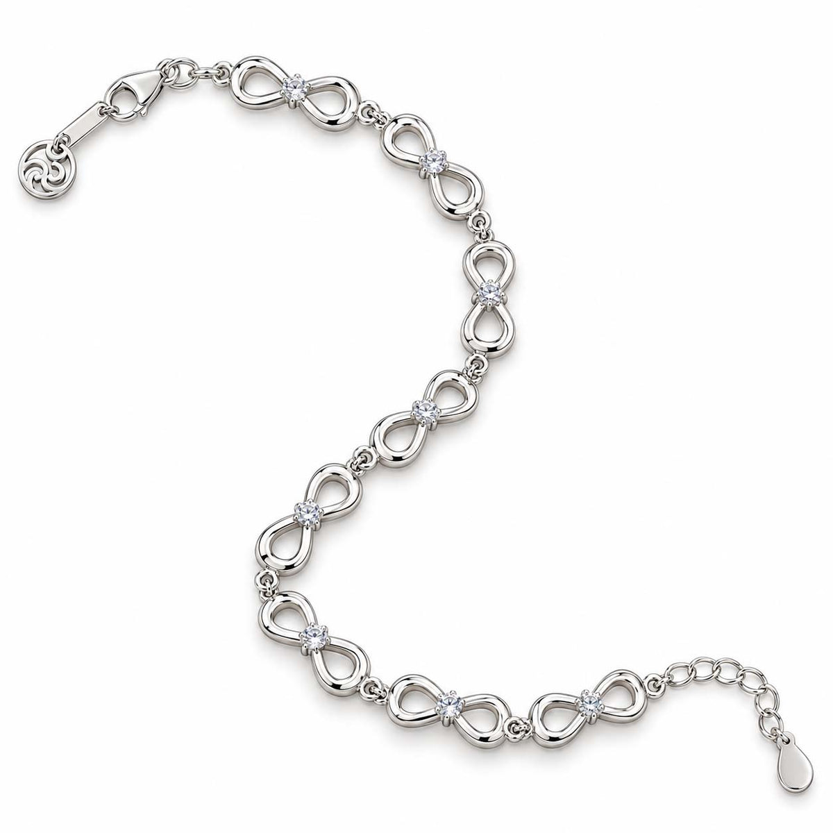 Infinity Silver Link Bracelet for Women | Savya Jewels