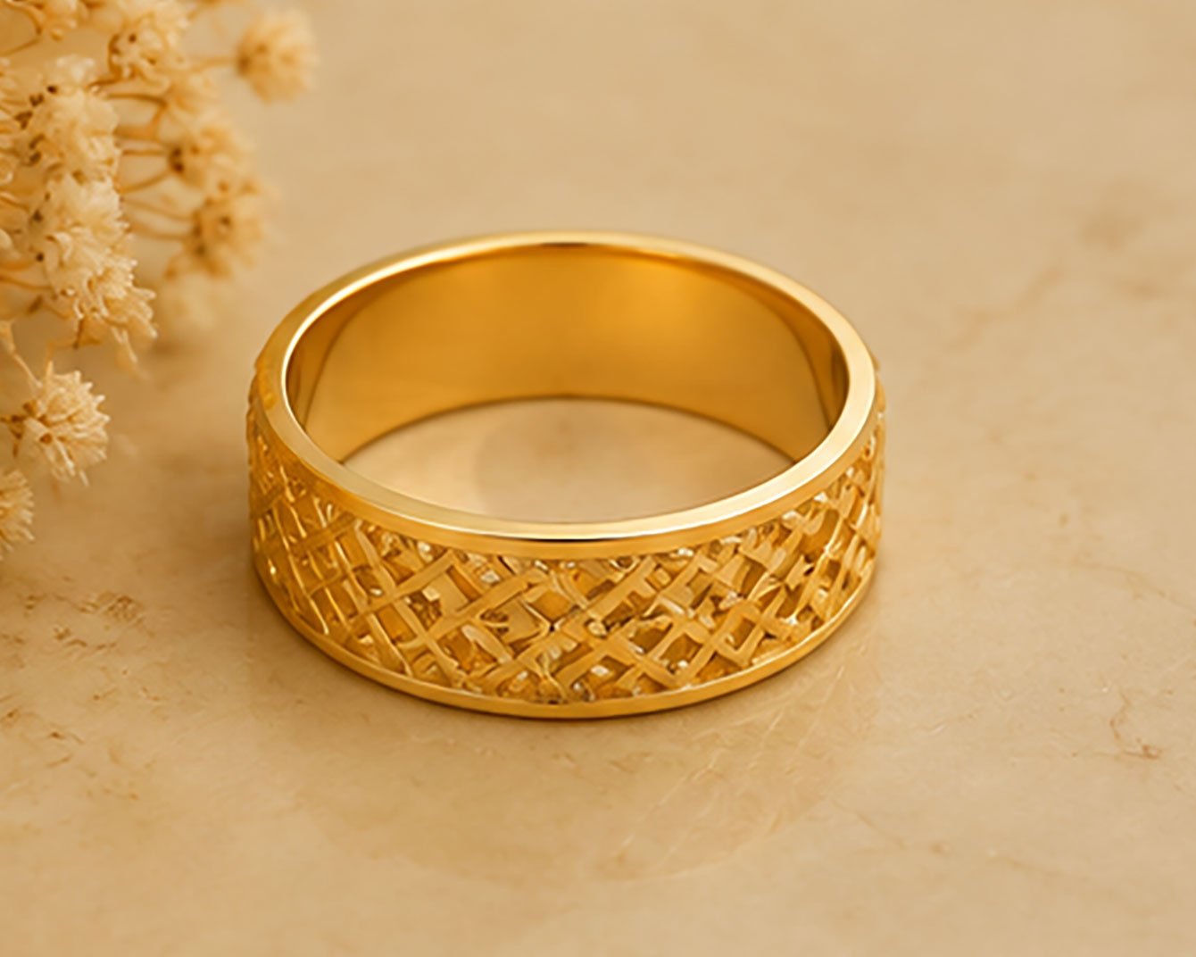 18Kt Gold Band | BIS Hallmarked Comfort-Fit Gold Band