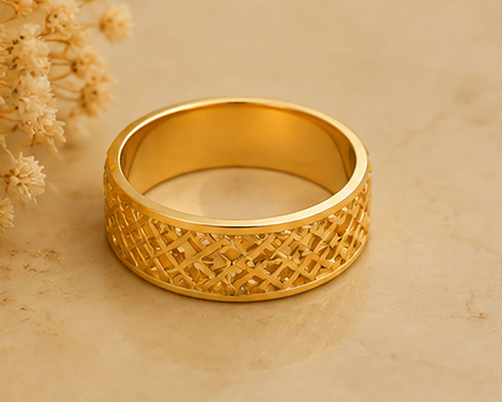 18Kt Gold Band | BIS Hallmarked Comfort-Fit Gold Band