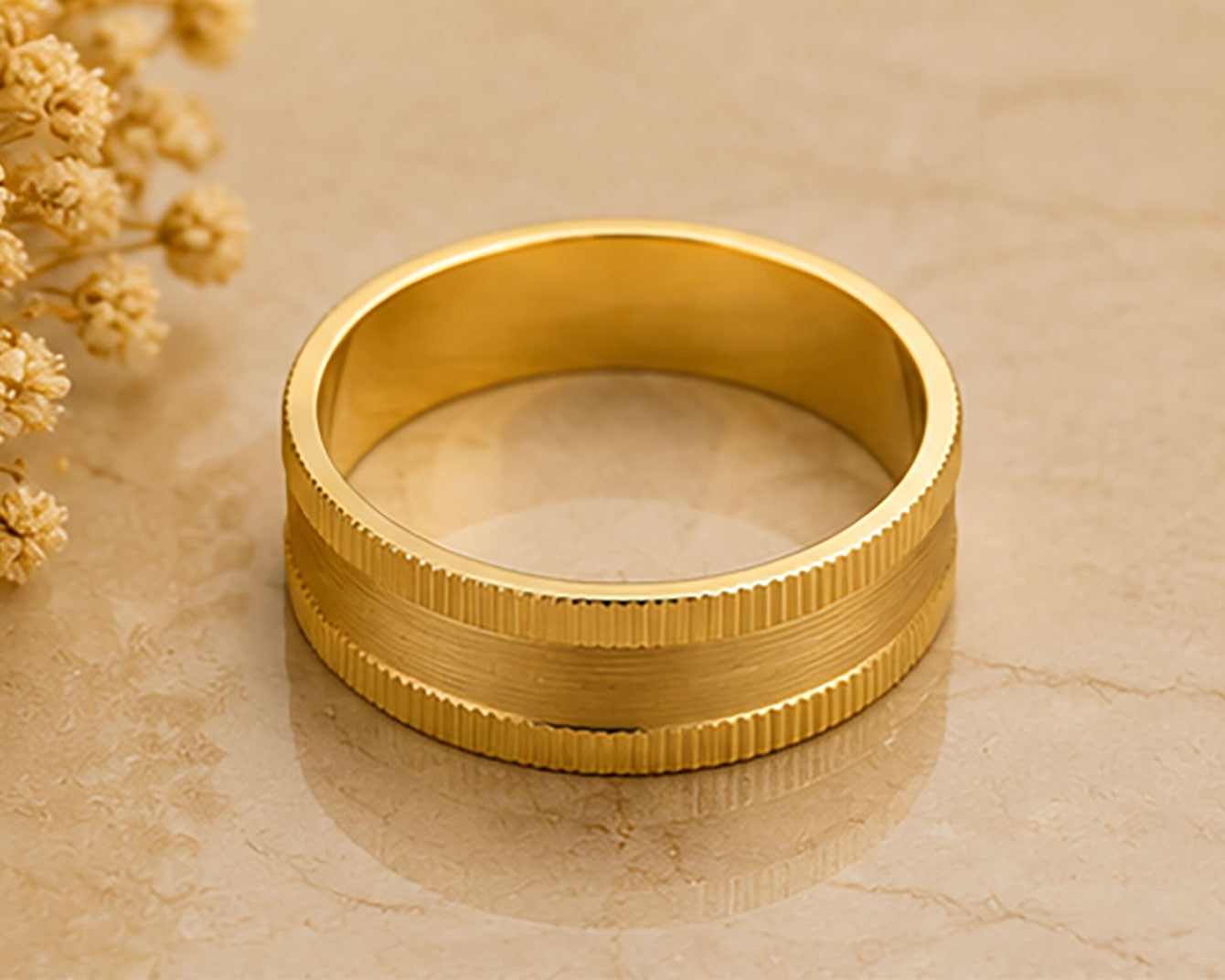 18Kt Gold Band | BIS Hallmarked Plain Gold Band