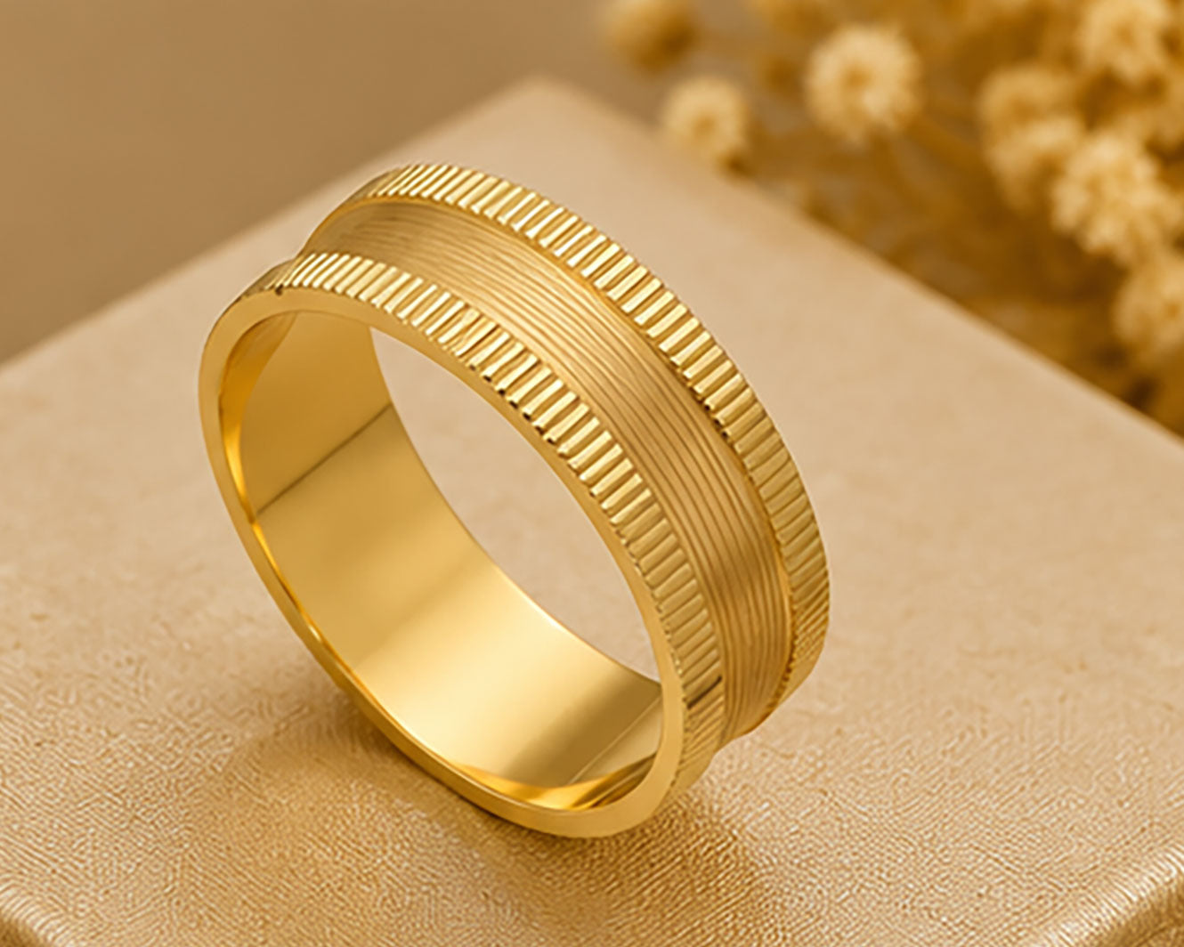 18Kt Gold Band | BIS Hallmarked Plain Gold Band