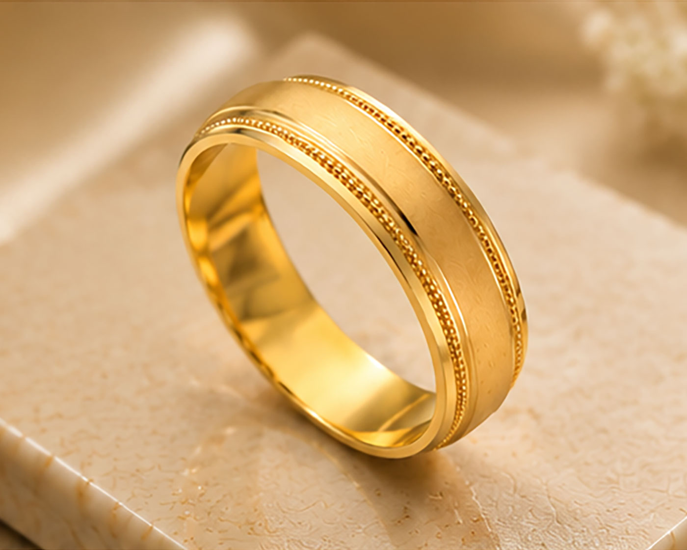 18Kt Gold Band | BIS Hallmarked Plain Gold Band