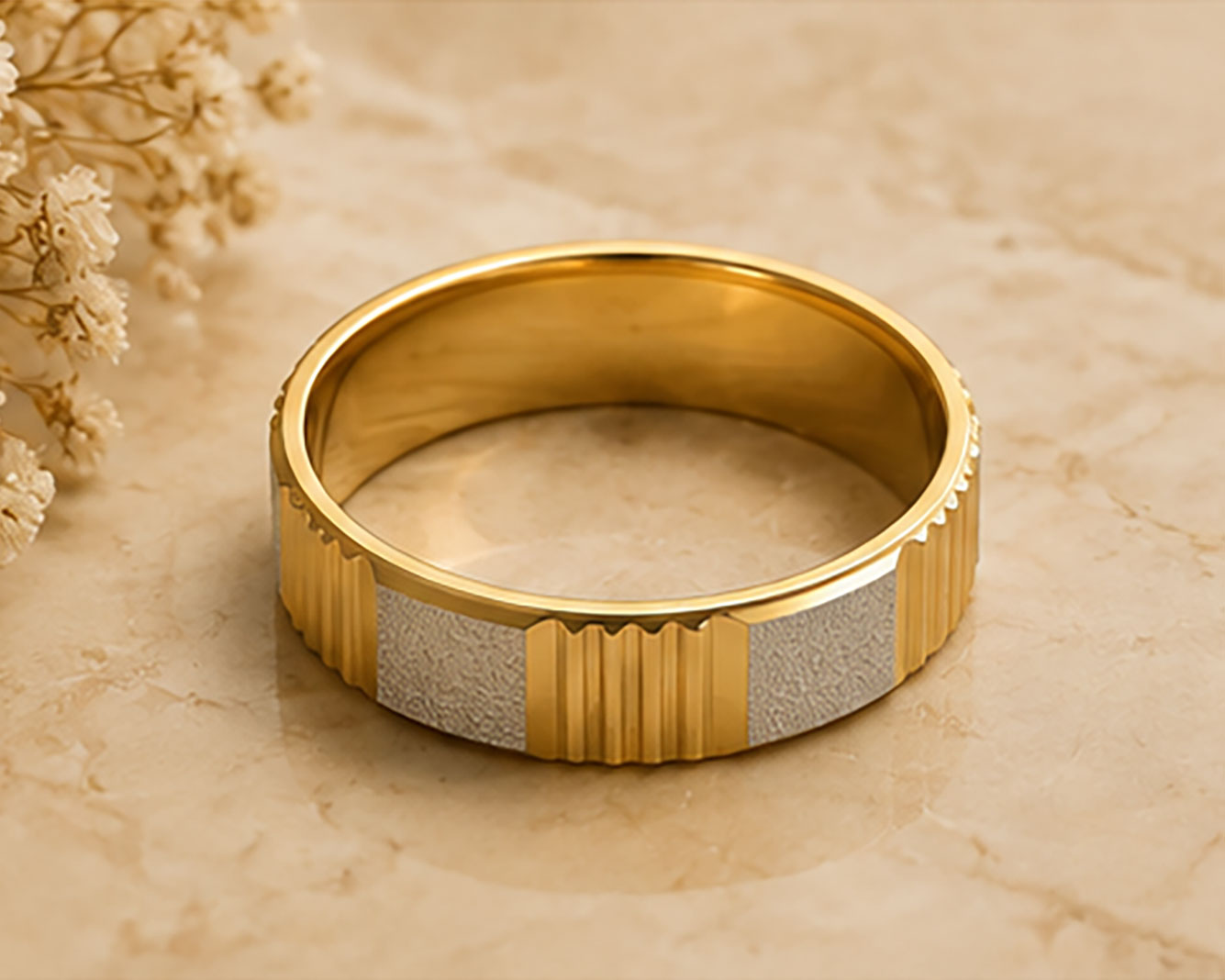 18Kt Plain Gold Band – BIS Hallmarked | Savya Jewels