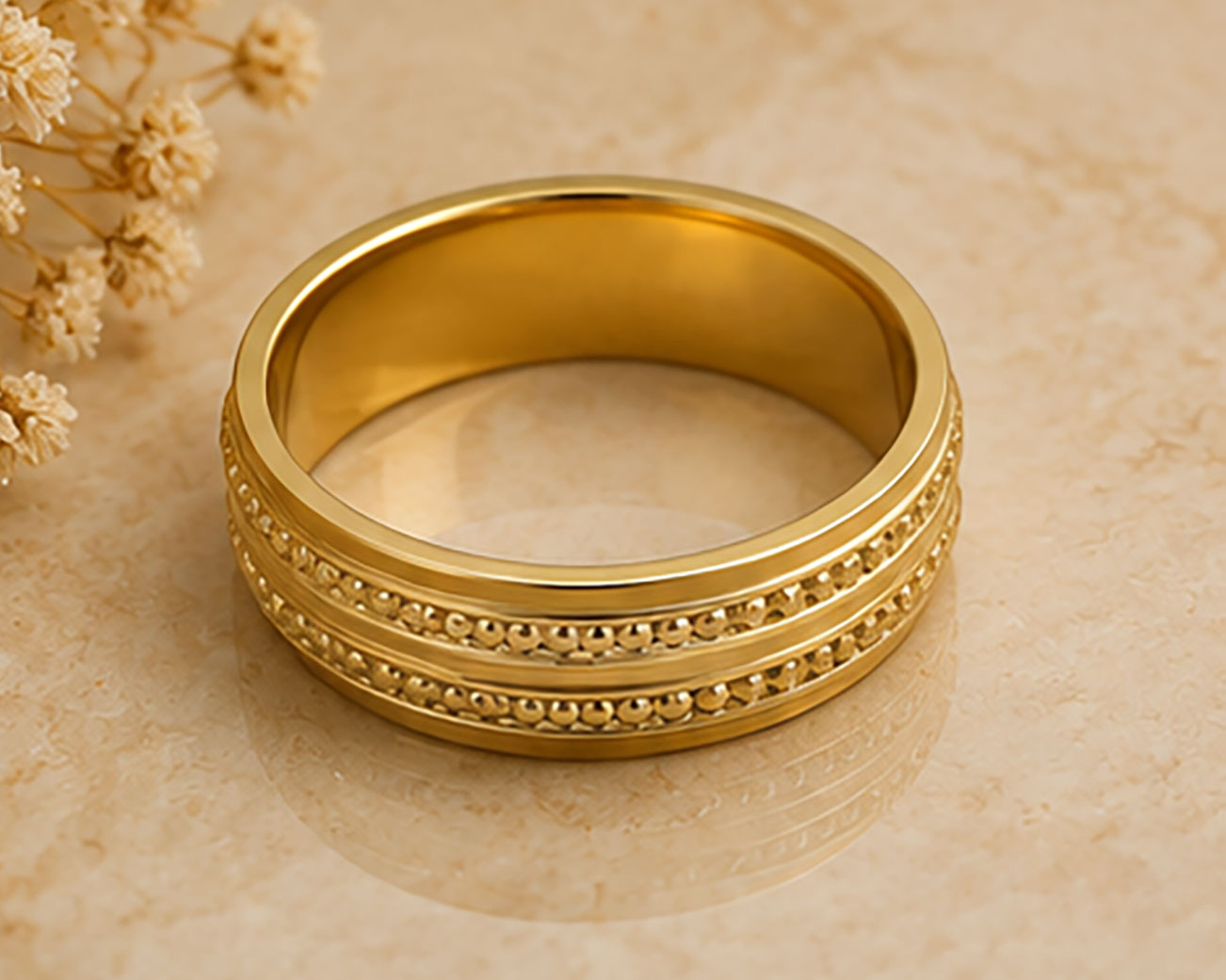 18Kt Gold Band | BIS Hallmarked Mirror-Polish Gold Band