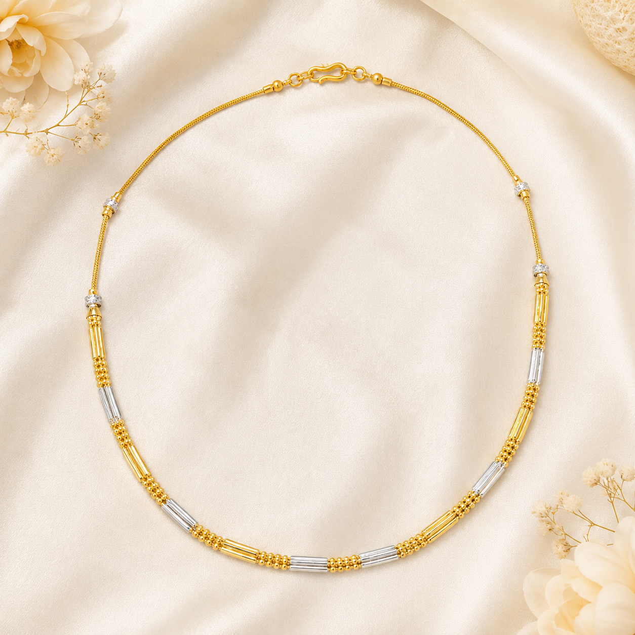 Wheat Spiga Gold Chain 22KT | 18 Inch Plain Gold Chain 12g