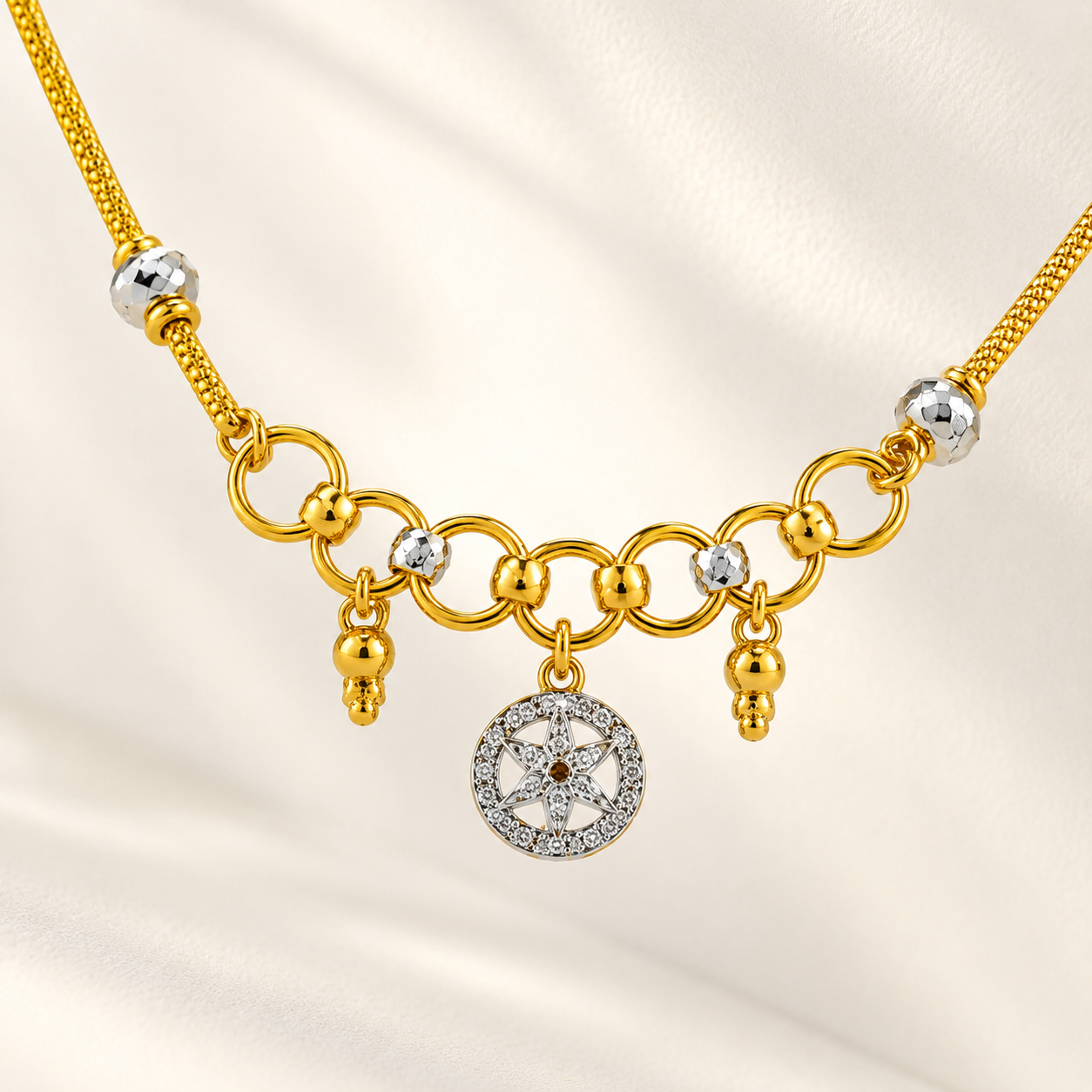 Wheat Spiga Gold Chain 22KT | 18 Inch Plain Gold Chain 8.31g