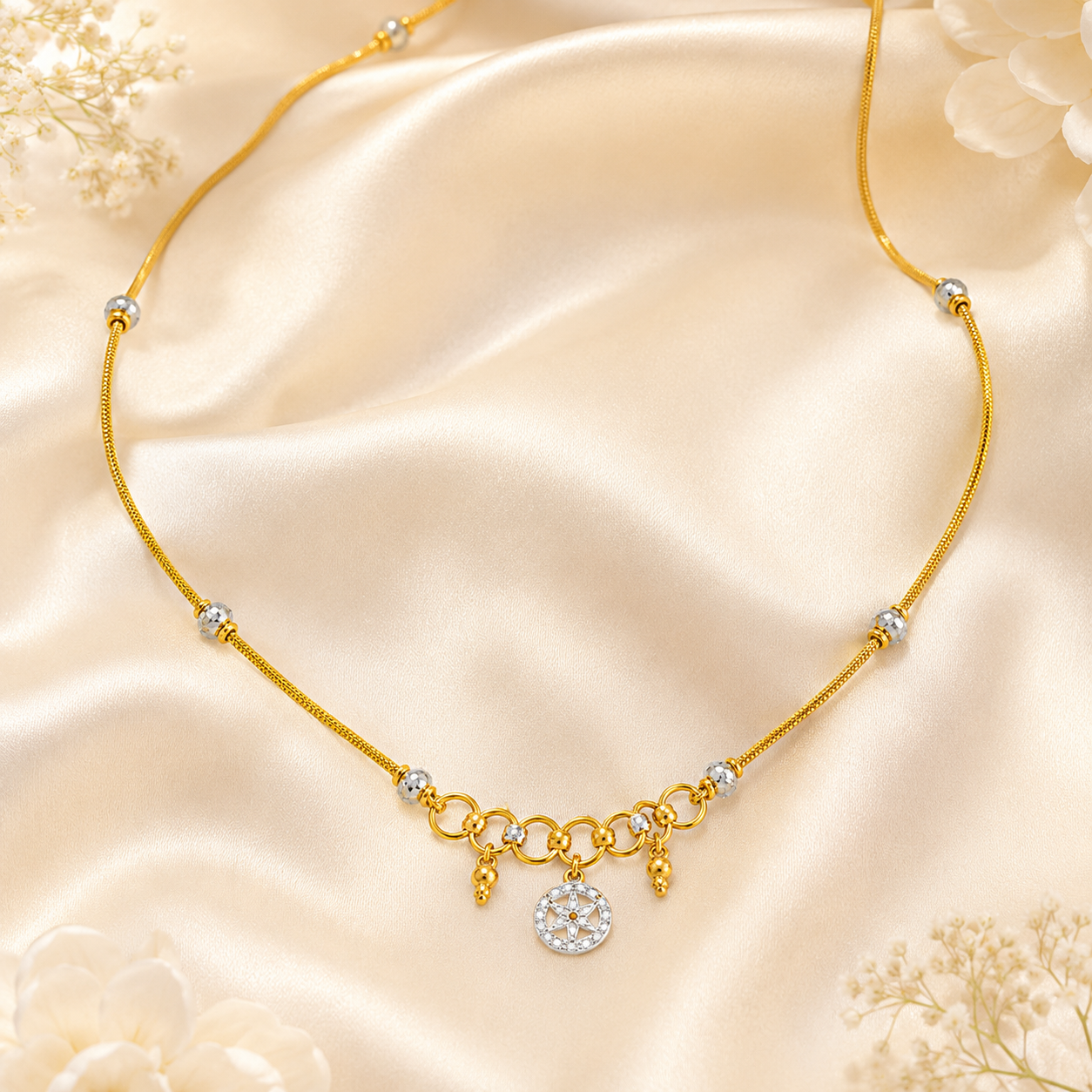 Wheat Spiga Gold Chain 22KT | 18 Inch Plain Gold Chain 8.31g