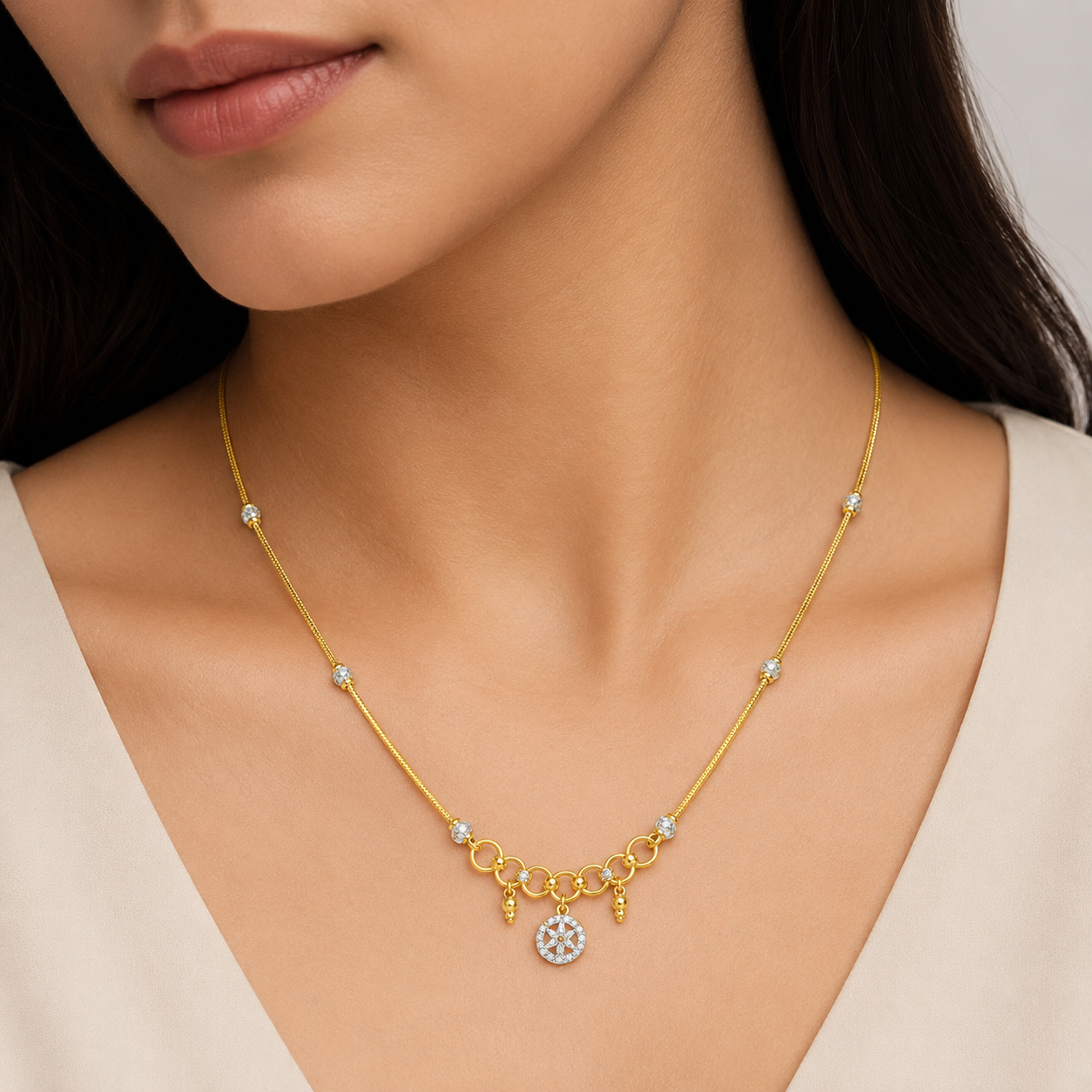 Wheat Spiga Gold Chain 22KT | 18 Inch Plain Gold Chain 8.31g