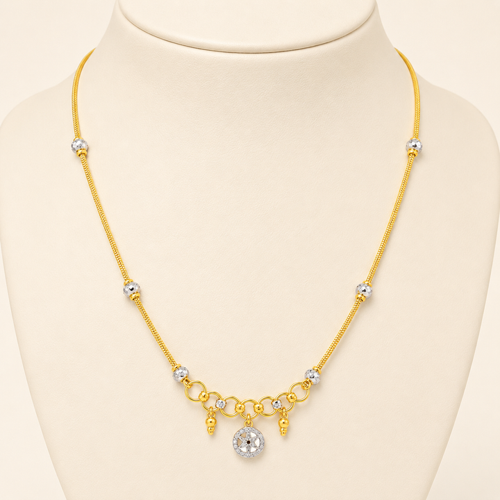 Wheat Spiga Gold Chain 22KT | 18 Inch Plain Gold Chain 8.31g