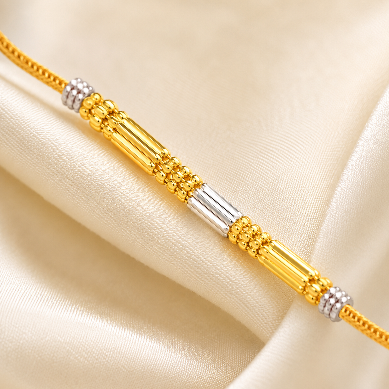 Wheat Spiga Gold Chain 22KT | 18 Inch Plain Gold Chain 8.71g