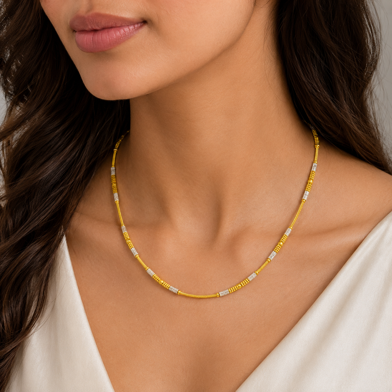 Wheat Spiga Gold Chain 22KT | 18 Inch Plain Gold Chain 8.71g