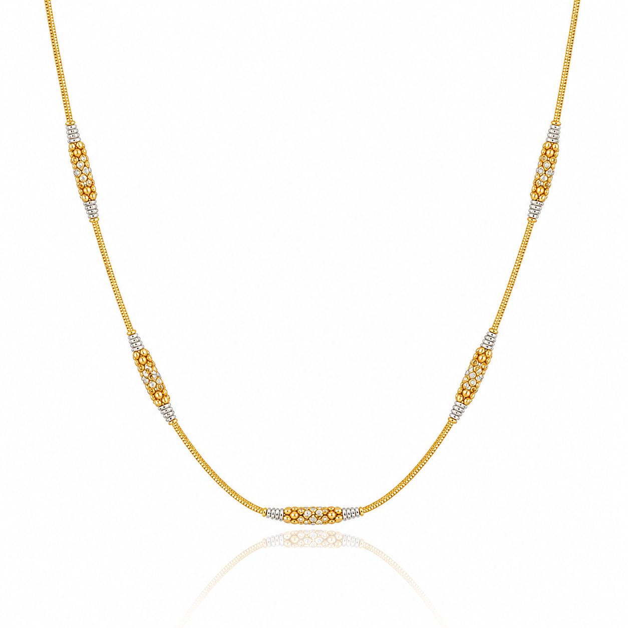 Wheat Spiga Gold Chain 22KT | 18 Inch Plain Gold Chain 8.78 g