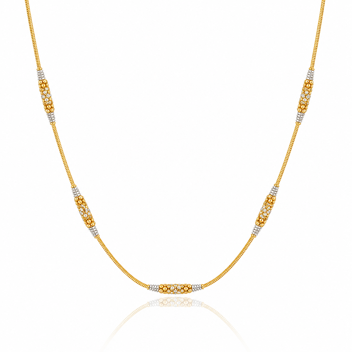 Wheat Spiga Gold Chain 22KT | 18 Inch Plain Gold Chain 8.78 g